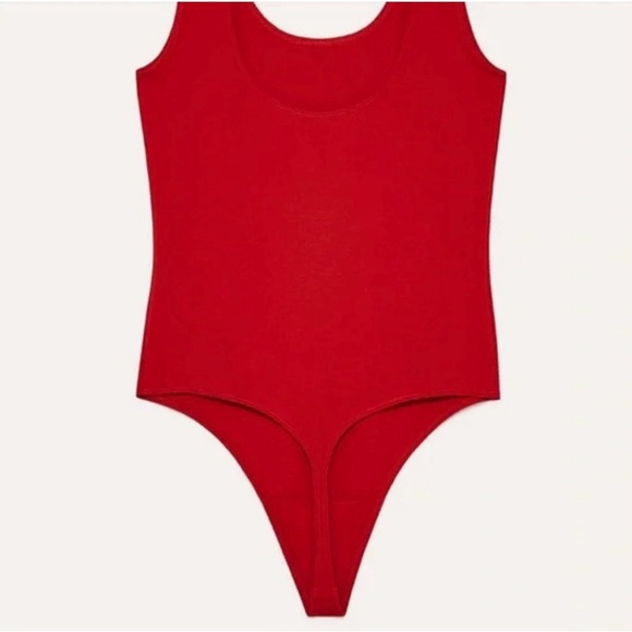Aritzia Wilfred Free Leila Red Bodysuit - Picture 4 of 4